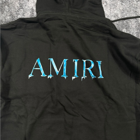 AMIRI ICE Baby Blue Logo Hoodie Mens Large - Picture 6 of 6